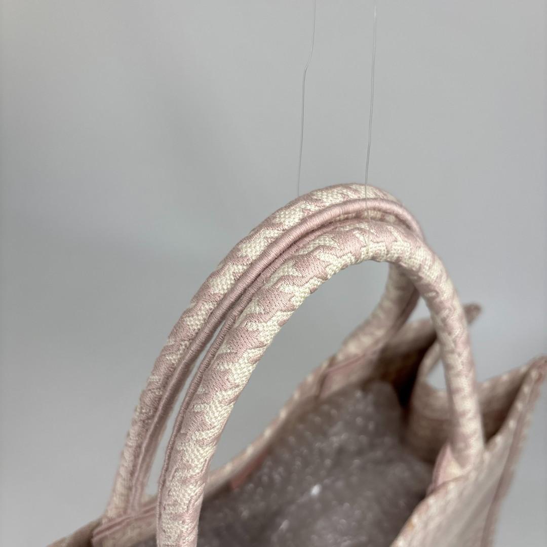 Dior Book Tote Houndstooth Pattern Pink — view 7