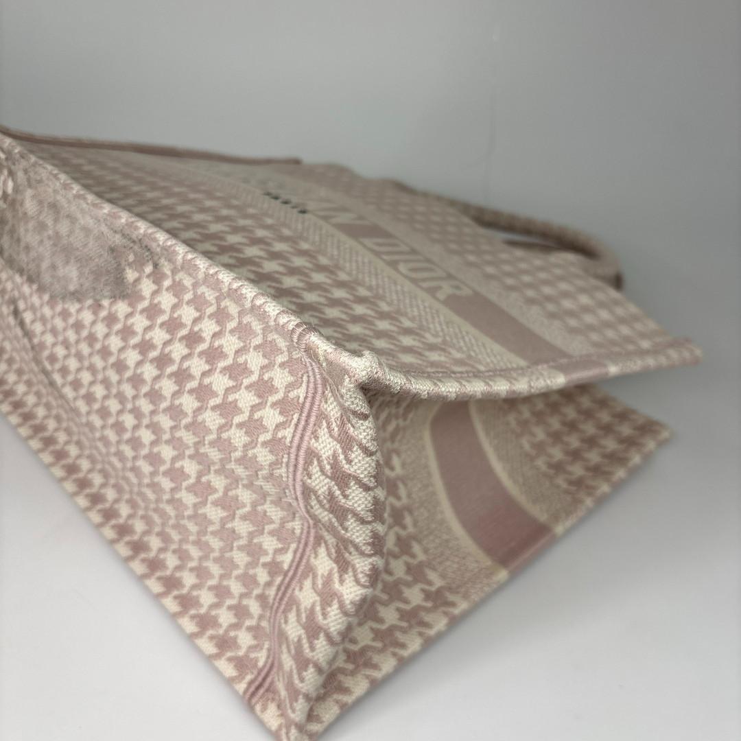 Dior Book Tote Houndstooth Pattern Pink — view 9