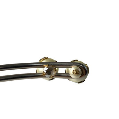 Dior Tribal Earrings Faux Pearl Bee Logo — view 6