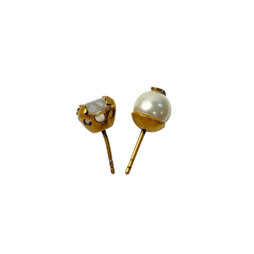 Dior Tribal Earrings Faux Pearl Bee Logo — view 8