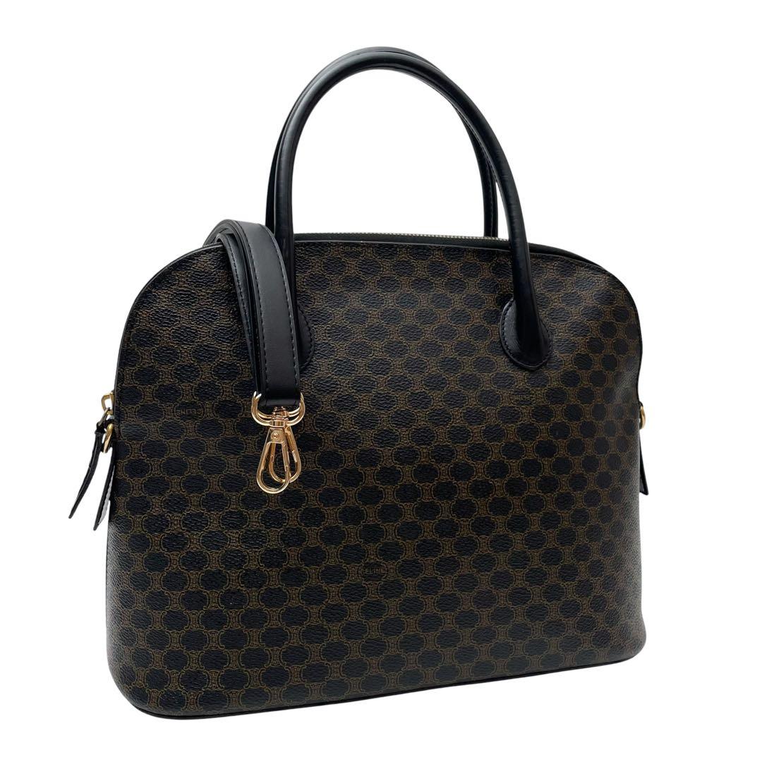 Celine Macadam Leather Triomphe 2-Way Bag
