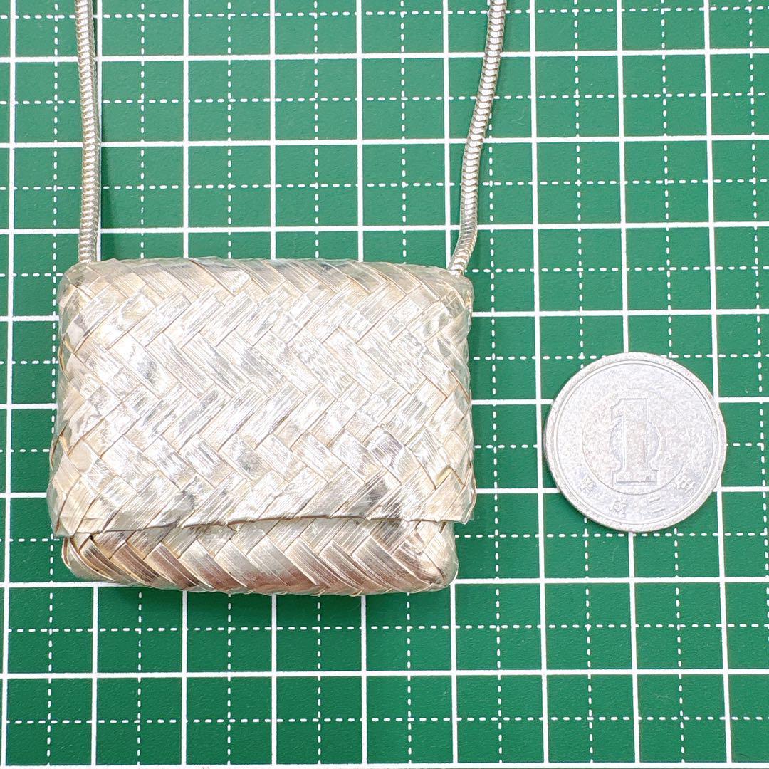 Tiffany & Co Intrecciato Pill Case Necklace Silver