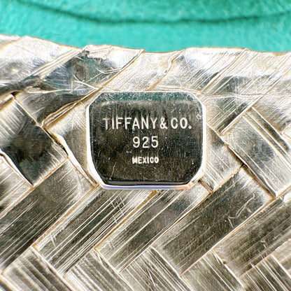Tiffany & Co Intrecciato Pill Case Necklace Silver