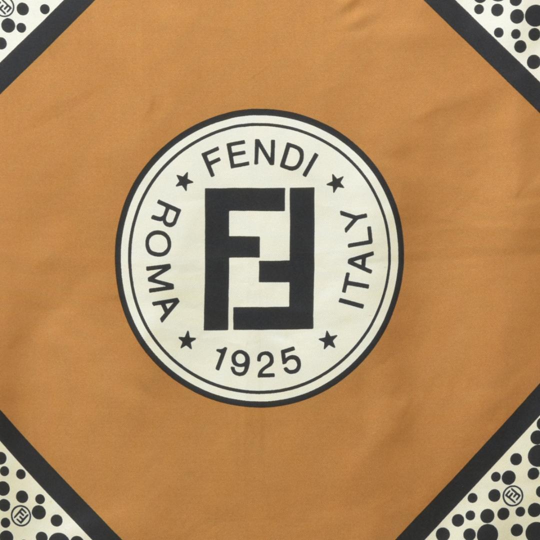 Fendi Like Zucca Scarf 90 Silk Brown Black