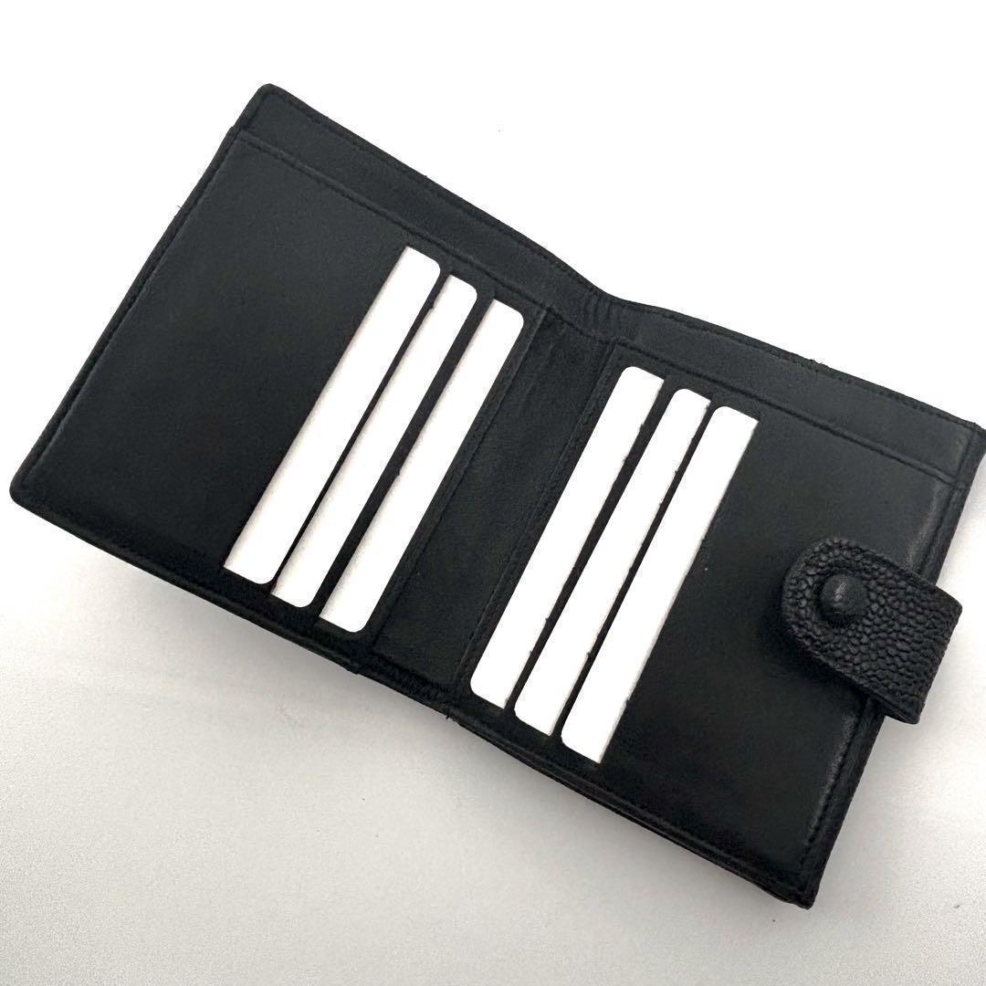 Chanel Wallet Jumbo CC Logo Caviar Snap Bifold — view 6