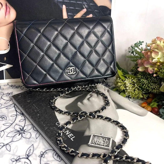 Chanel Chain Wallet Quilted Multicolor