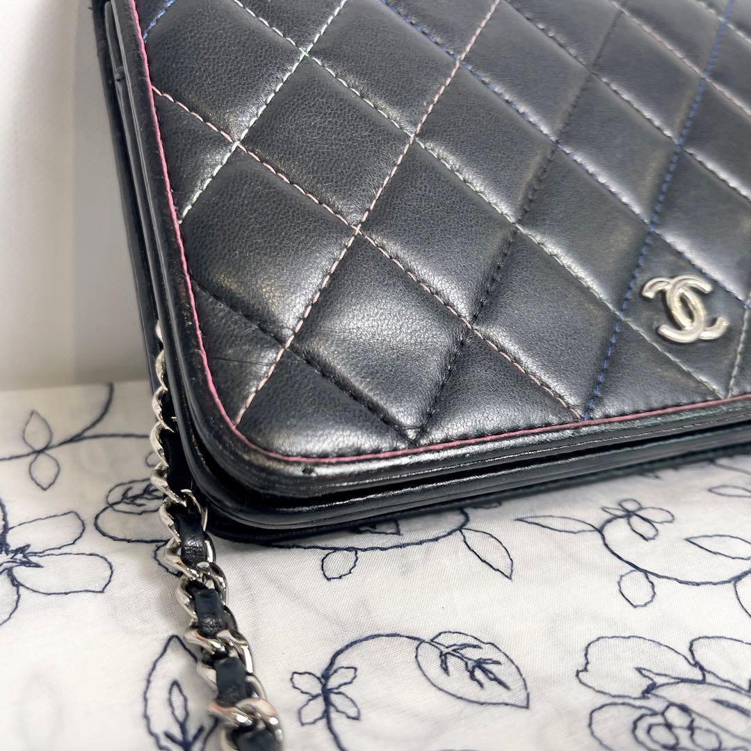 Chanel Chain Wallet Quilted Multicolor — view 4