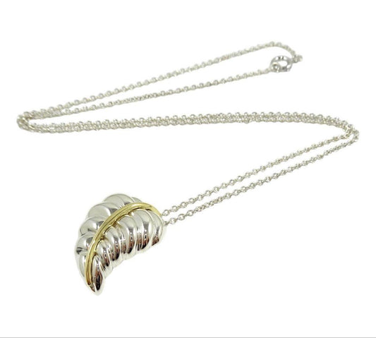 Tiffany & Co 18k Yellow Gold Large Leaf Necklace