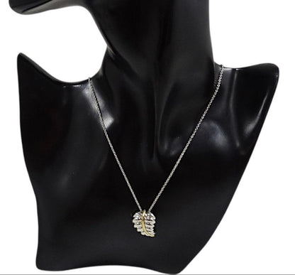 Tiffany & Co 18k Yellow Gold Large Leaf Necklace — view 3