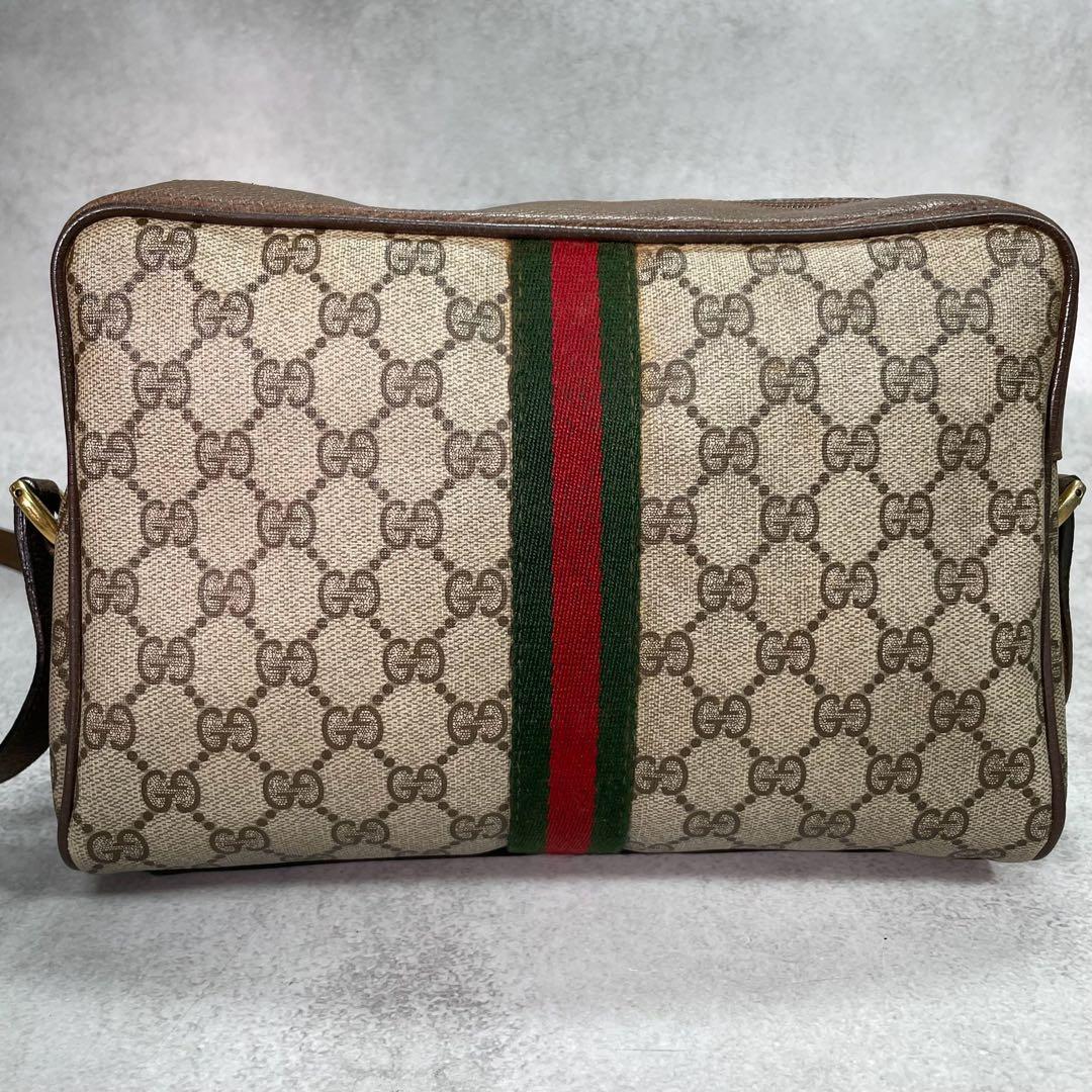 Gucci GG Sherry Line Shoulder Bag Brown Leather — view 3