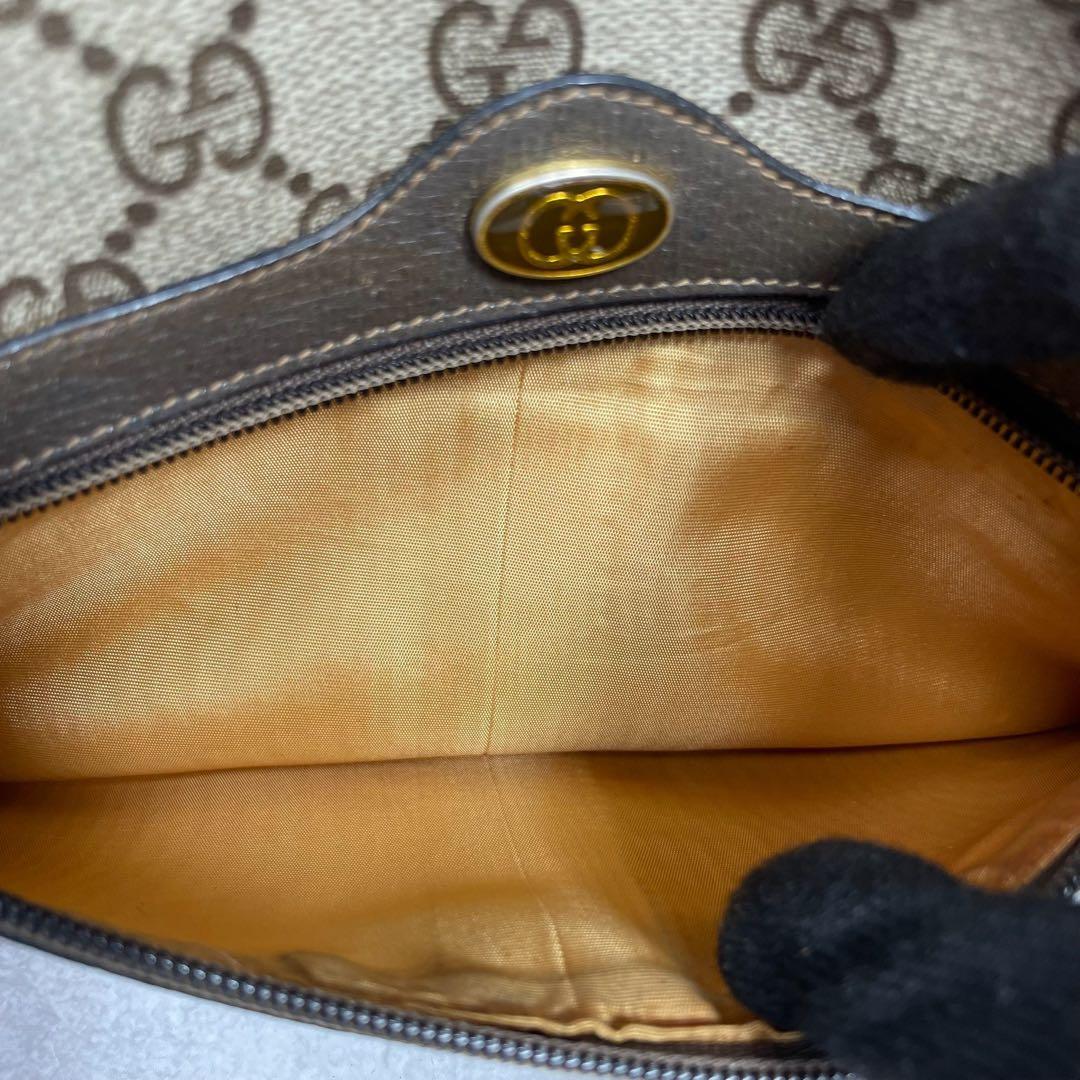 Gucci GG Sherry Line Shoulder Bag Brown Leather — view 6