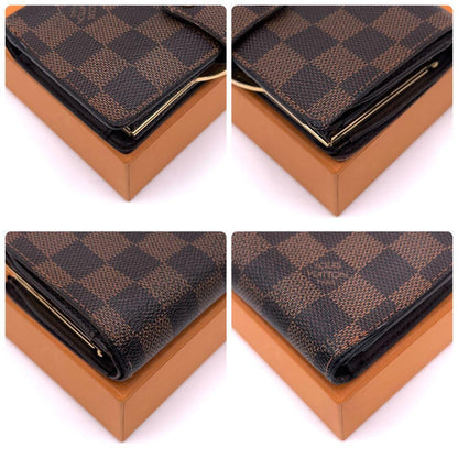 Louis Vuitton New Damier Portefeuille Viennois Bifold Wallet Brown — view 7