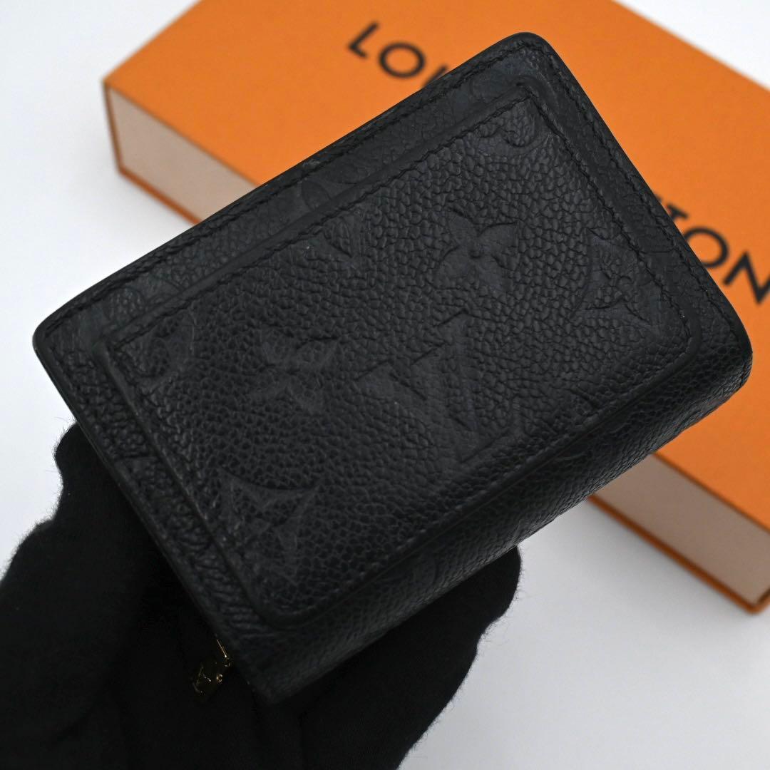 Louis Vuitton Empreinte Portefeuille Clair Bifold Wallet Black