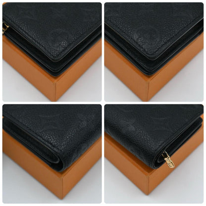 Louis Vuitton Empreinte Portefeuille Clair Bifold Wallet Black — view 8