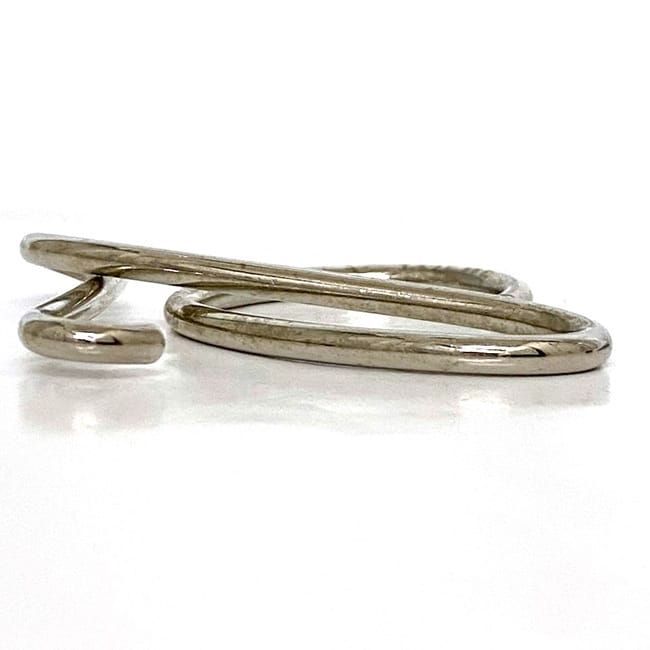 Loewe Key Ring Ec21965 Silver Anagram Metal