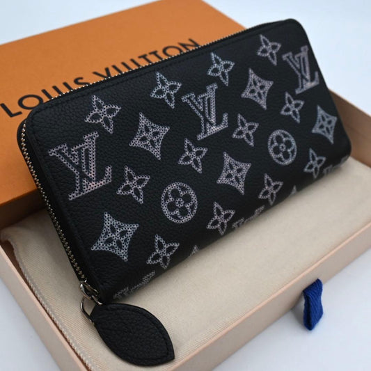 Louis Vuitton Mahina Zippy Wallet Flight Mode Black