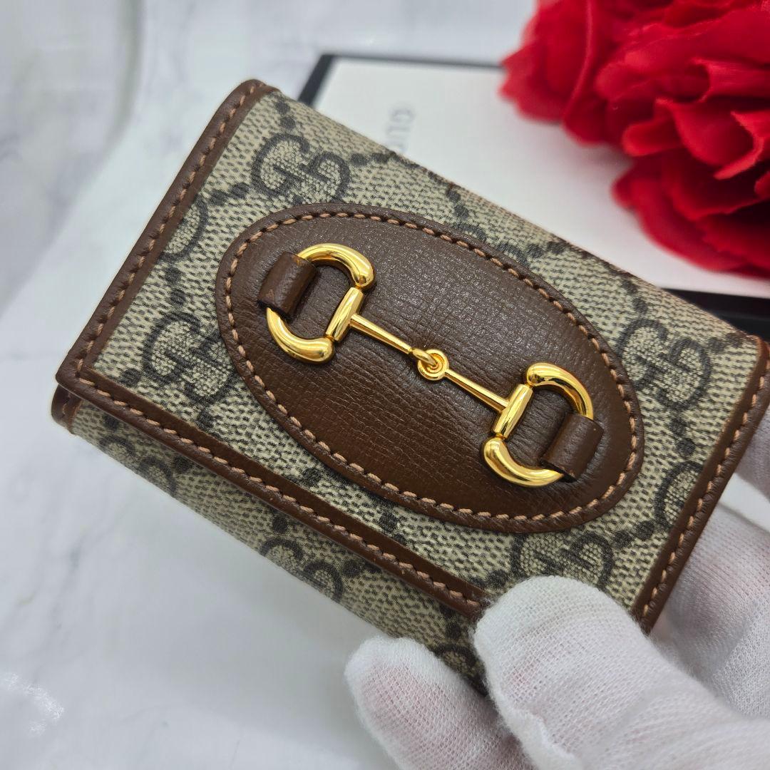 Gucci Key Case 6 Rows GG Horsebit Brown Key Holder — view 3