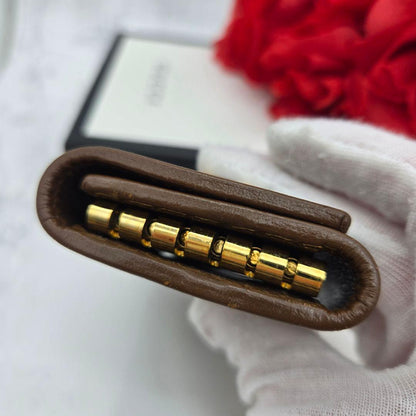 Gucci Key Case 6 Rows GG Horsebit Brown Key Holder — view 9