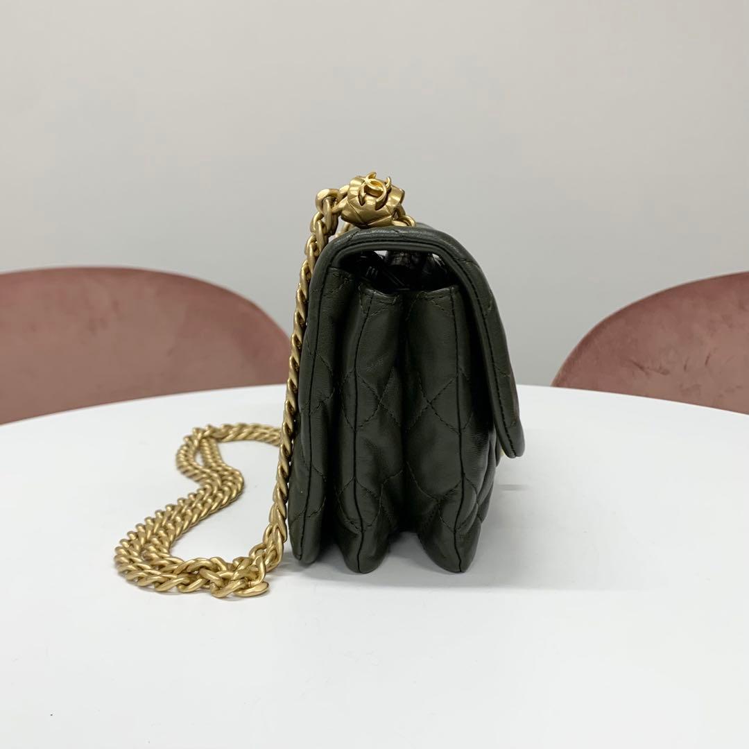 Chanel Quilted Mini Flap Bag Lambskin Chain Ring 2-Way — view 2