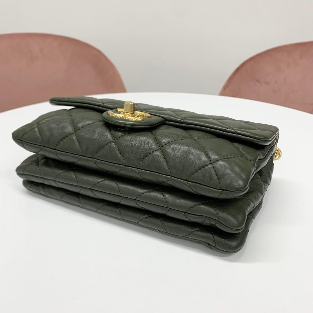 Chanel Quilted Mini Flap Bag Lambskin Chain Ring 2-Way — view 4