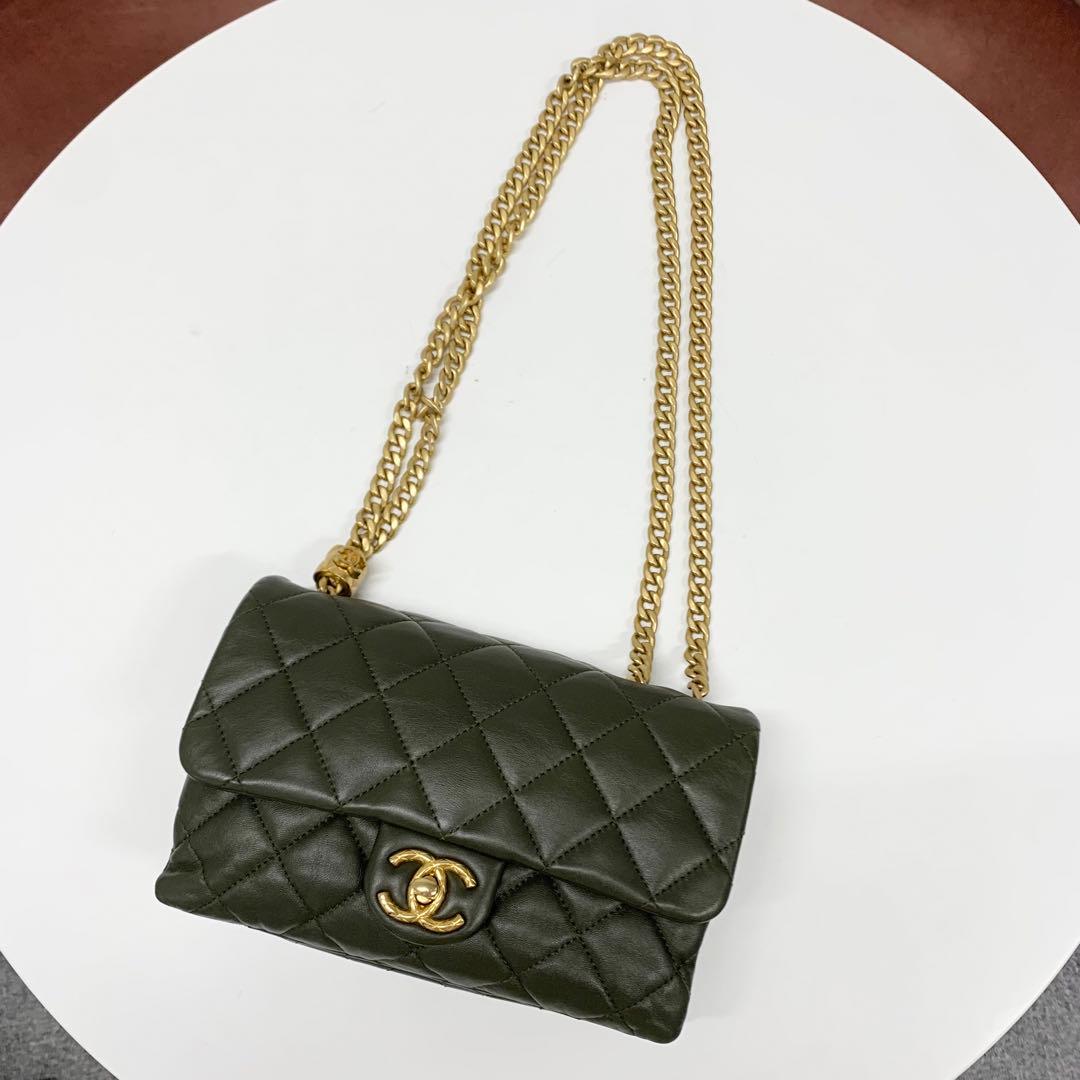 Chanel Quilted Mini Flap Bag Lambskin Chain Ring 2-Way — view 5