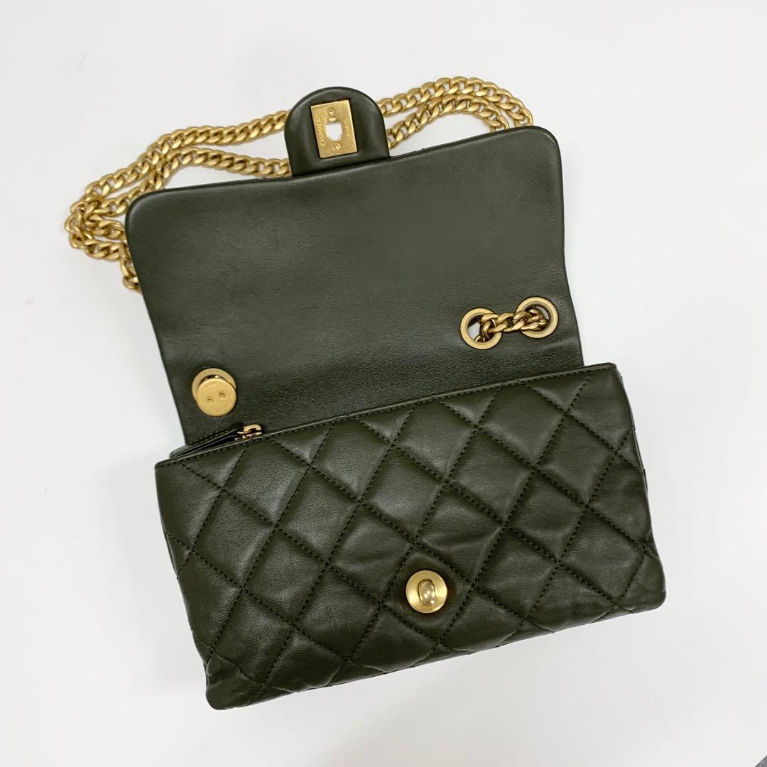 Chanel Quilted Mini Flap Bag Lambskin Chain Ring 2-Way — view 6