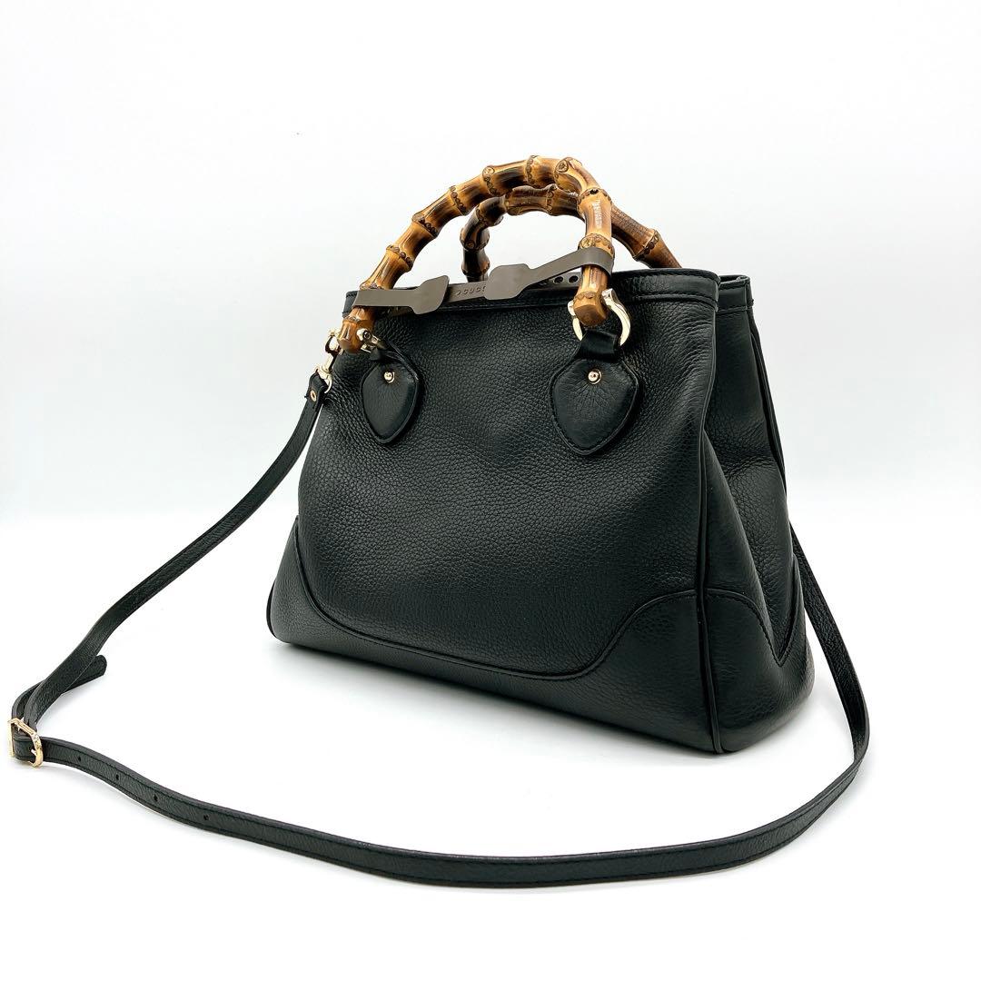 Gucci 2-way Bag Diana Bamboo Tote Bag Black