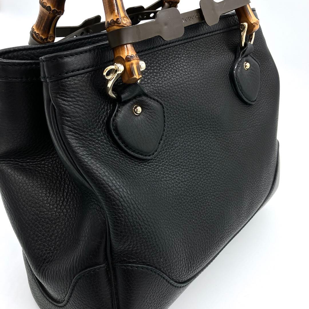 Gucci 2-way Bag Diana Bamboo Tote Bag Black