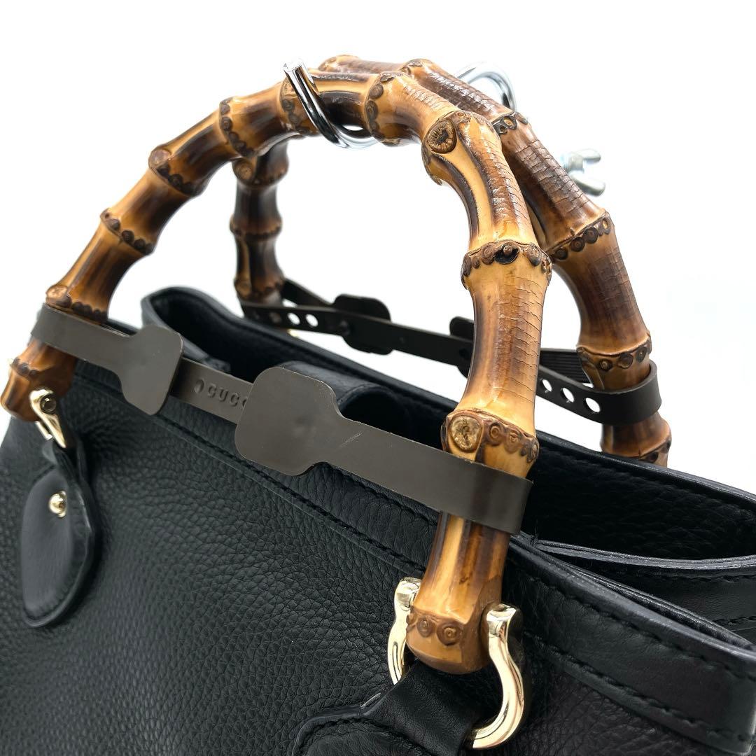 Gucci 2-way Bag Diana Bamboo Tote Bag Black