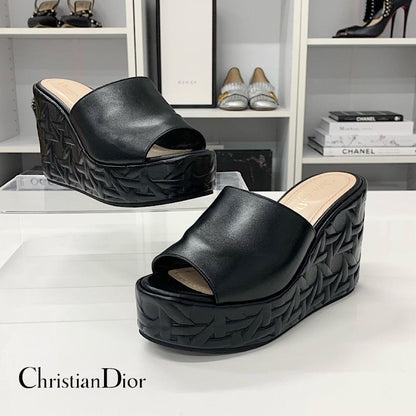 Dior Attitude Cannage Logo Leather Sandals