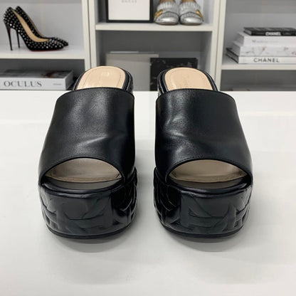 Dior Attitude Cannage Logo Leather Sandals — view 4