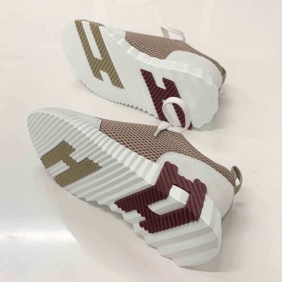 Unused Hermes Bouncing Mesh Suede Sneakers Beige Gray