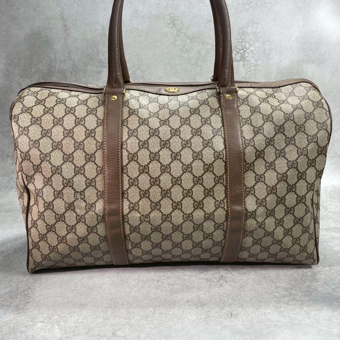 Gucci GG Boston Bag Hand Brown Leather Logo — view 2