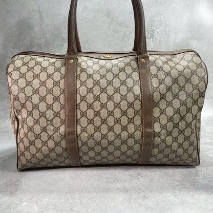 Gucci GG Boston Bag Hand Brown Leather Logo — view 2