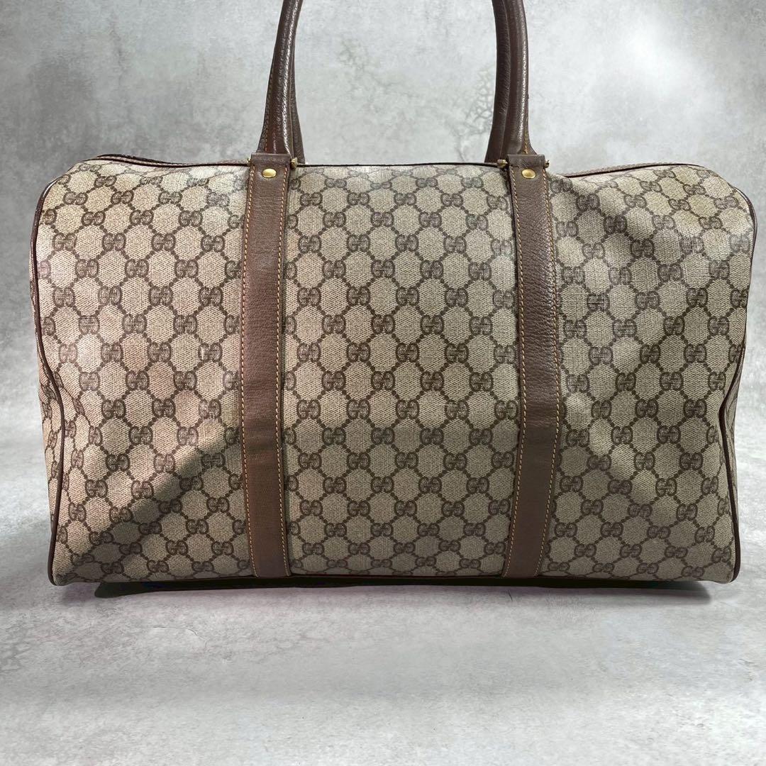 Gucci GG Boston Bag Hand Brown Leather Logo — view 3