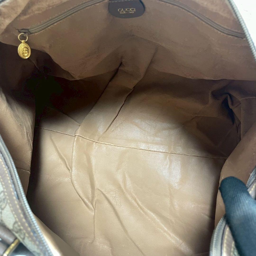 Gucci GG Boston Bag Hand Brown Leather Logo — view 5