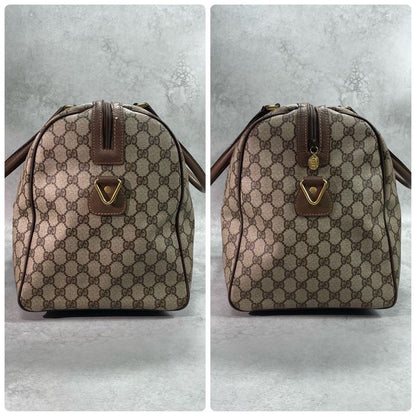 Gucci GG Boston Bag Hand Brown Leather Logo — view 7