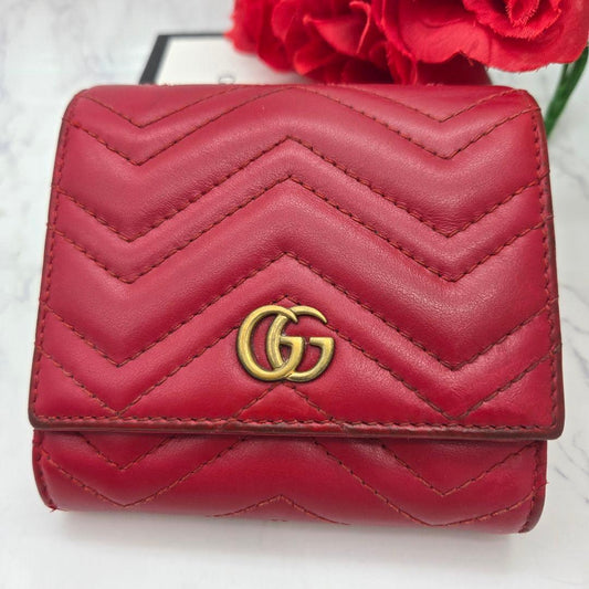 Gucci Fold Wallet GG Marmont Quilted