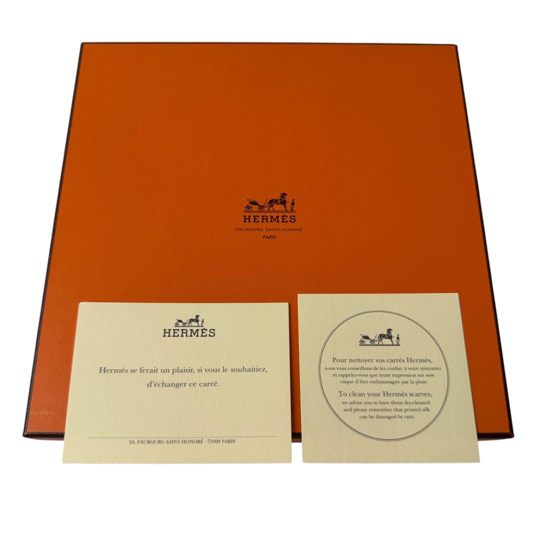 Hermes Carre 90 Leave It to the Wind Ribal Chain Ko Silk Scarf — view 7