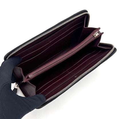 Chanel Quilted Caviar Leather Zip Around Wallet Black — view 3