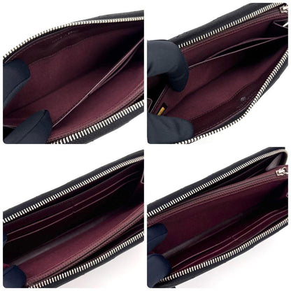 Chanel Quilted Caviar Leather Zip Around Wallet Black — view 5