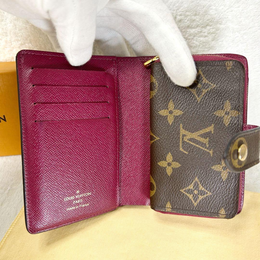 Louis Vuitton Portefeuille Juliette Folding Wallet Fuchsia With Purchase Receipt