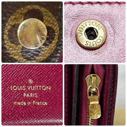 Louis Vuitton Portefeuille Juliette Folding Wallet Fuchsia With Purchase Receipt