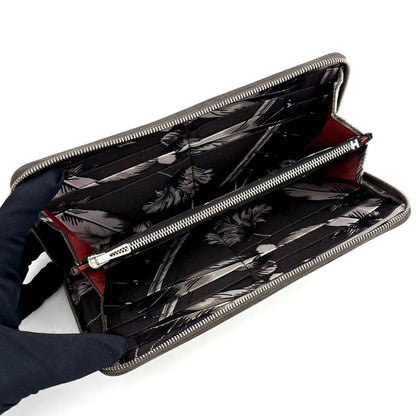 Hermes Azap Long Silk in Etain Veau Wallet Zippy — view 3