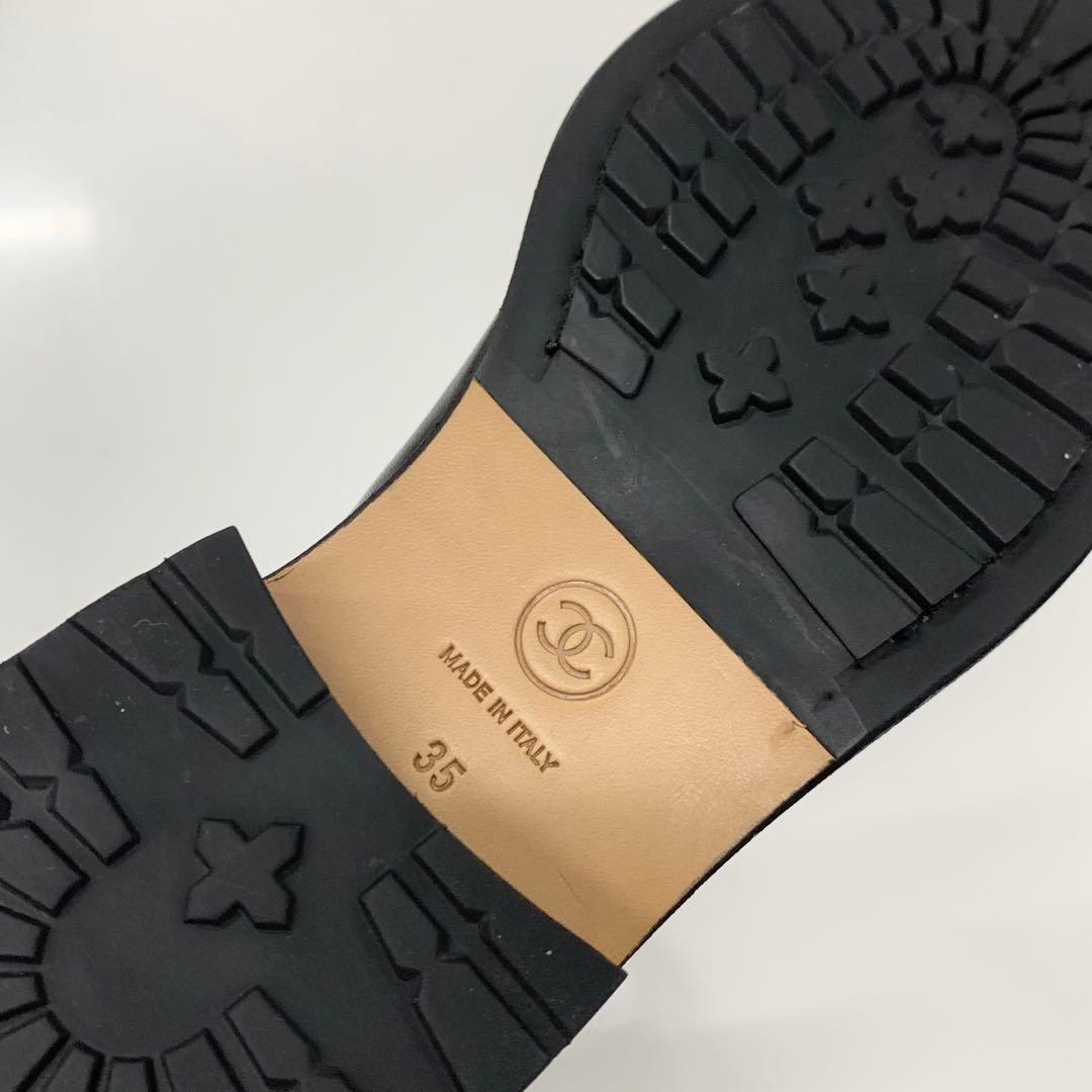 Chanel Matelasse Cocomark Leather Lace-up Short Boots