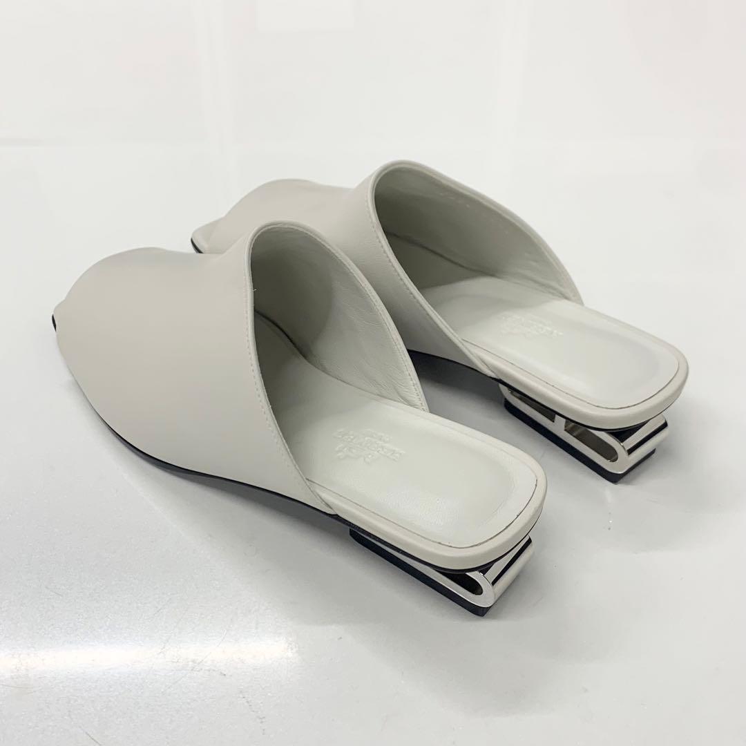 Hermes Idol Leather Chaine D'ancre Sandals White — view 4