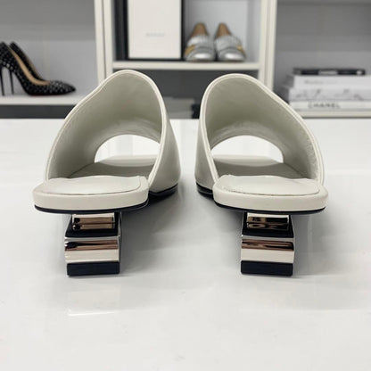 Hermes Idol Leather Chaine D'ancre Sandals White — view 5
