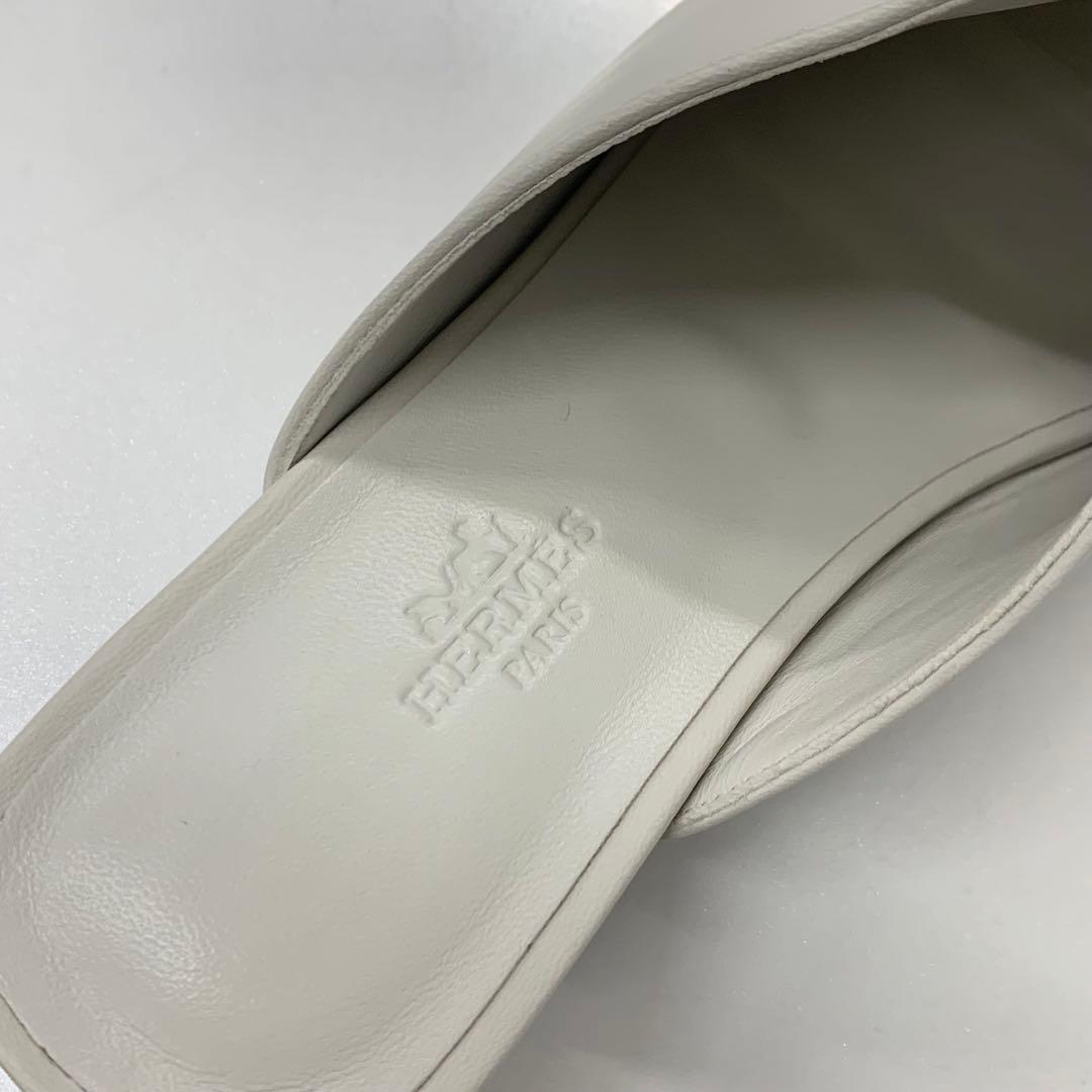 Hermes Idol Leather Chaine D'ancre Sandals White — view 7