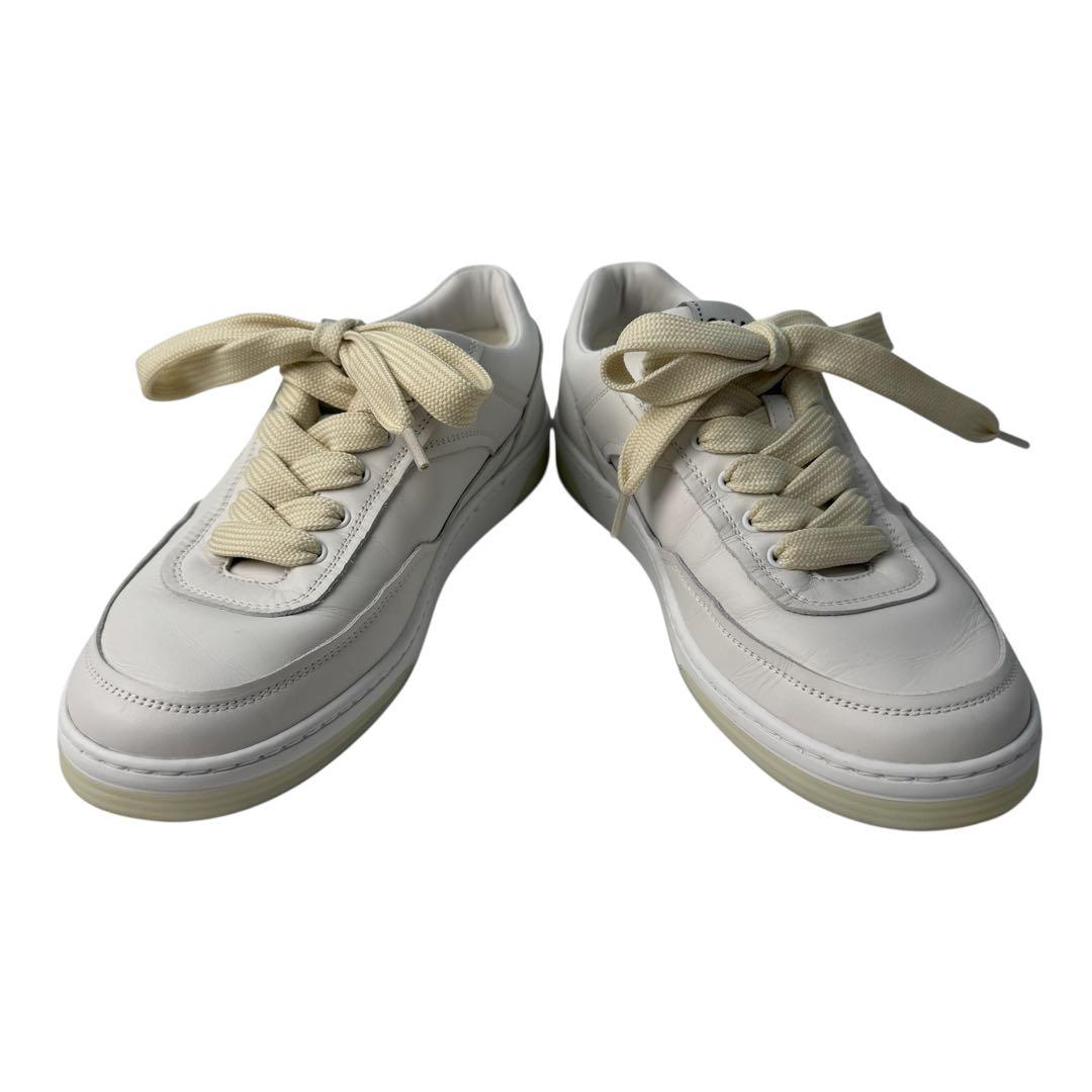 Chanel CC Logo Leather Sneakers — view 6