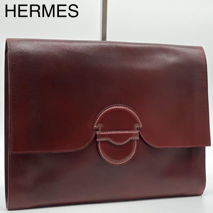 Hermes Faco Clutch Burgundy